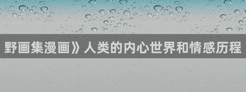 小红51漫画画：野画集漫画》人类的内心世界和情感历程